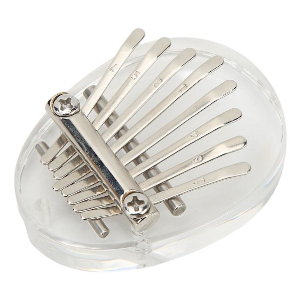 Mini Kalimba Piano med 8 Taster, Bærbar Krystall Finger-Tommelpiano-Hengende Smykke med Lanyard