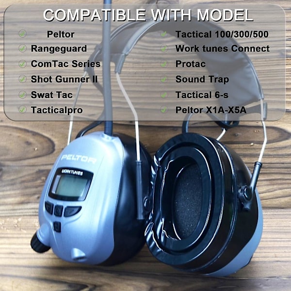 Svampeørepropper til 3m Tactical100 hovedtelefoner Memory Foam ørepropper