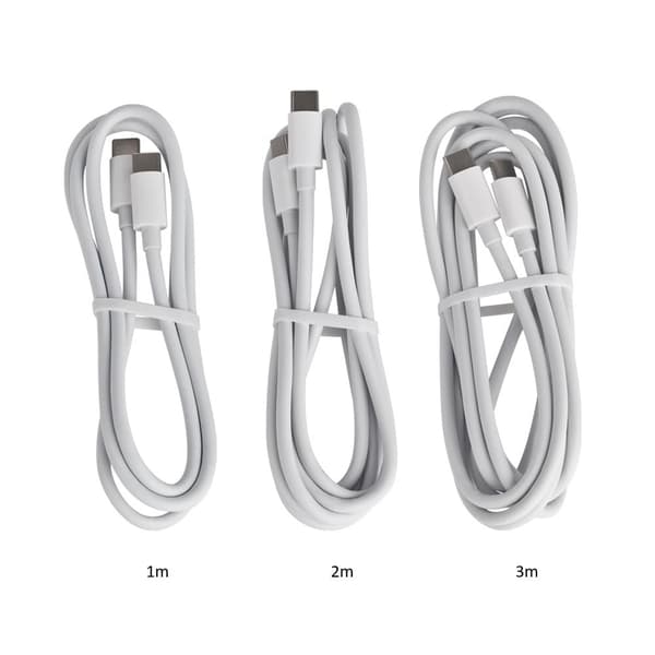 USB-C till USB-C laddningskabel, snabbladdande Typ C USB 2.0 datakabel (vit, 2 meter) 2 meters