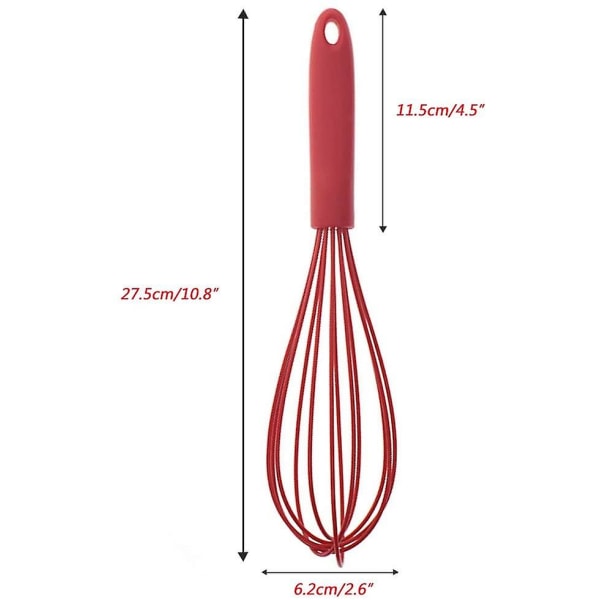 Silikonvisp Multifunksjon Kjøkkenballongvisp Non-stick Silikon Eggballongtråd