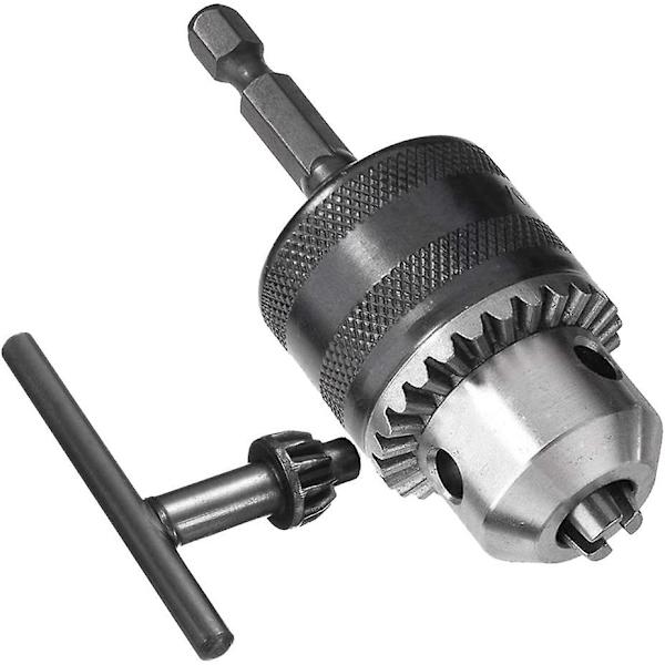 1,5-13 mm 6,35 mm Hexskaft Snabbväxlande Borrchuckadapter, 1/2-20unf Borrchuckkonverterare Med Chucknyckel För Elektrisk Borrkonvertering