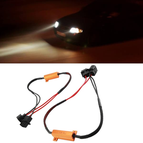 2 stk. LED-dekoder til H16 forlygter, anti-hyperblink, uden fejl, belastningsmodstand, ledningsnet