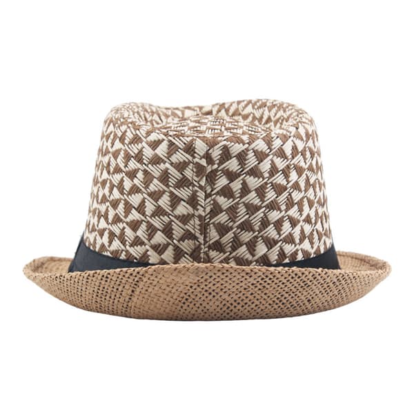 Sommer stråhatt med kort brem, Panama solhatt Trilby Bea Brown