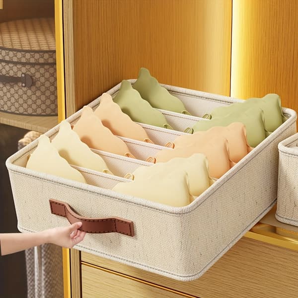 Foldbar multi-rum organizer til undertøj og strømper (med skuffedelere) — 1-pak