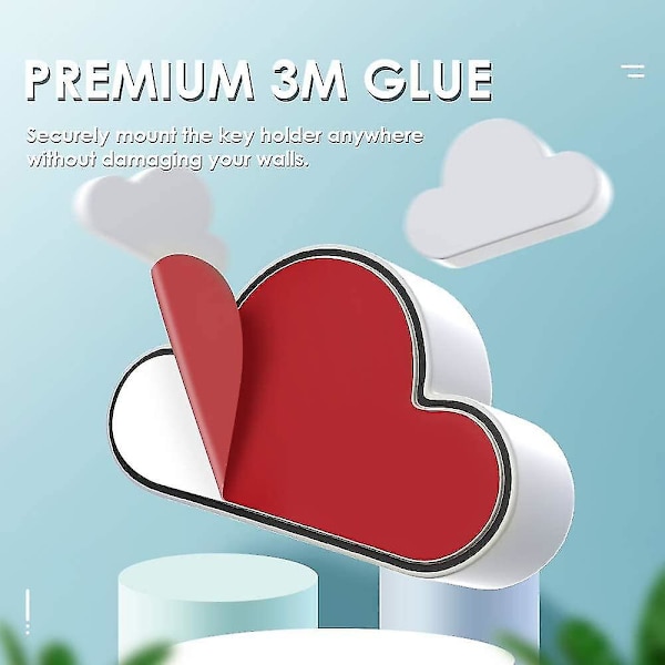 Dadanism Magneetit Avaimenpidike, 2 Pakkaus Pilvenmuotoiset Pidikkeet Talon Avaimenjärjestäjä, Seinälle Asennettava