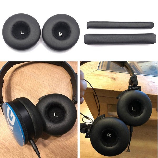Elastiska öronkuddar täcker huvudstrålkastare för Akg Y50 Y55 Y50bt hörlurar hörselkåpor