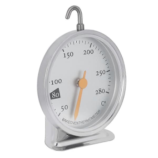 Ovntermometer i rustfrit stål med stor urskive, køkkentermometer til ovn 50 til 280