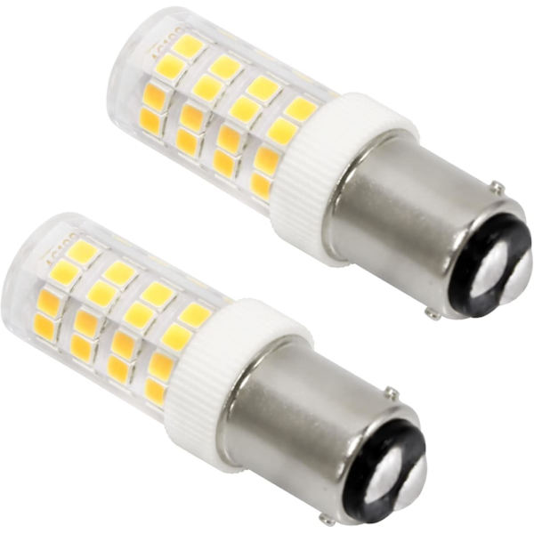 5W LED Symaskine Lyspære B15d, 12-24V, 300lm Varmt Hvidt 3000k, Ikke-dimbar, B15 Bajonet Lyspære Til Emhætte, Symaksine, 2 stk