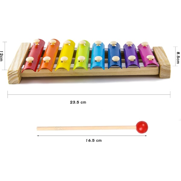 Lasten Ksylofoni, Puinen Lapsen Musiikki-instrumentti Musiikkilelut, Sateenkaari Lasten Glockenspiel Kasvattava Lasten Leikki, Lyömäsoittimet Aloitteleville Muusikoille