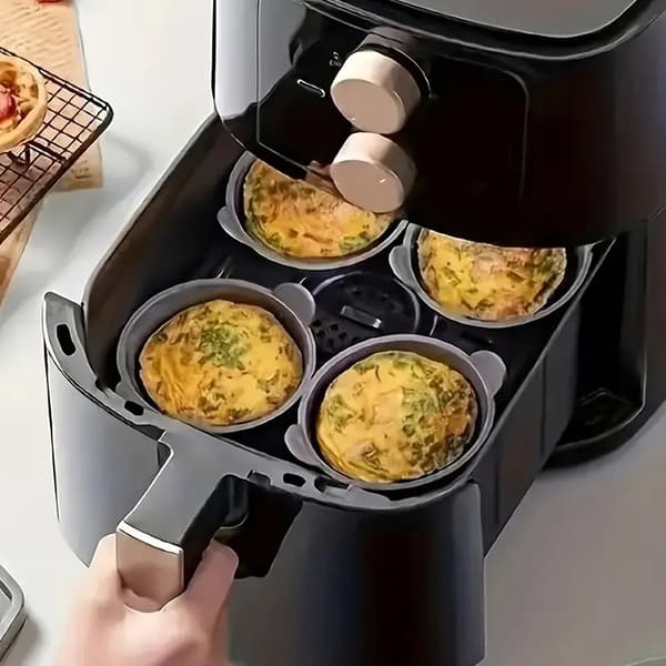 Non-stick bageforme til airfryere og dampkogere — Nem frigørelse (Ideel til æg og cupcakes)