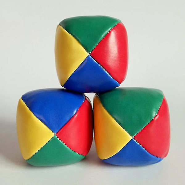5 st Klassiska Jonglerings-Sandpåsar i PU-Läder Jongleringsbollar Spel Kul inomhus utomhus Leksak (Blandade Färger)