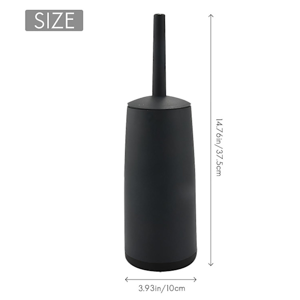 Toiletbørste og Holder Toilet Skål Børste Med Holder Sort Til Badeværelser Moderne Design Toilet B