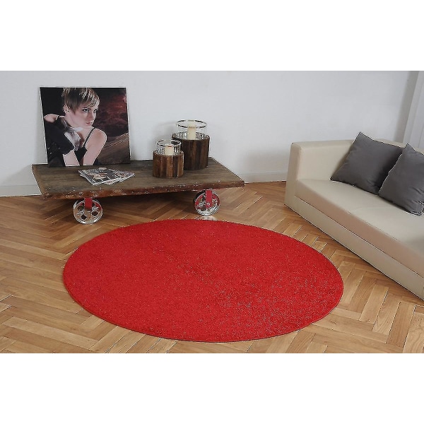 Tatami-matto, pyöreä matto, liukumaton sänkymatto (1 kpl 80 * 80 cm punainen)