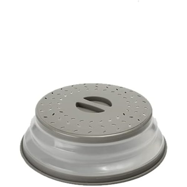 Taitettava mikroaaltouunin ruoansuojus BPA-vapaa TPR, 10,5 tuumaa, pyöreä kahvalla (punainen + harmaa + satunnainen väri) 3 Pack