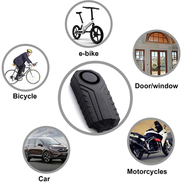 Sykkelalarm (1 pakke), Motorsykkel Tyverisikring med fjernkontroll, suveren