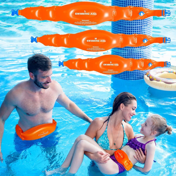 Badbälten för vuxna Simhjälp för barn Flytbälten gör simningen enklare och enklare Perfekt för simning i pool (1 set = 3 stycken)