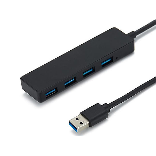 4-ports USB 3.0-hub, Ultratunn Data USB-hub, För Macbook, Mac Pro, Mac Mini, Imac, Surface Pro, XPS, PC, Flash-enhet, Mobil Hdd
