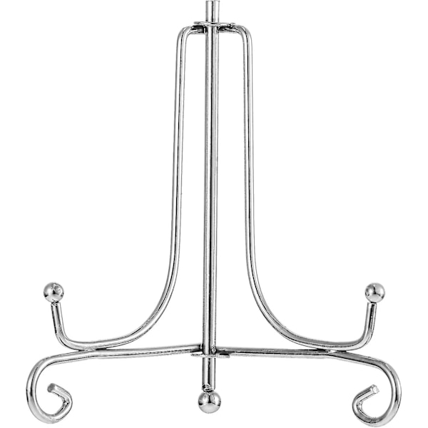 4 pakker jern display stand, jern staffeli display, fotoholder stand til boligindretning (sort, 7 tommer)