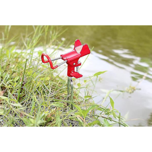 Stangestativ for fiske fra land, bakke støtte stativ fiskestang sammenleggbar holder, aluminium legering, 360 grader justerbar