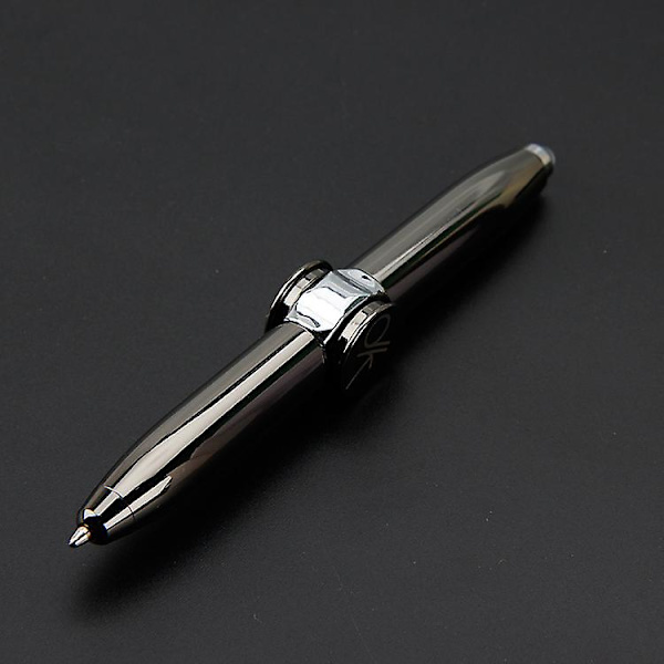 Spinnende Roterende Pen Metal Shell Roterende Pen Led Roterende Pen Efterfyldning Kuglepen Multifunktionspen Til Studerende Underholdning (3stk, Multifarvet)