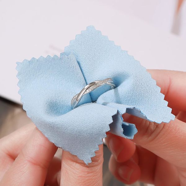 Sølvringer for kvinner Kjærlighetsknute Ringer Justerbare Åpne Fingerfjærringer Smykkegaver Kryssede Ringer for Kvinner med Cubic Zirconia style12