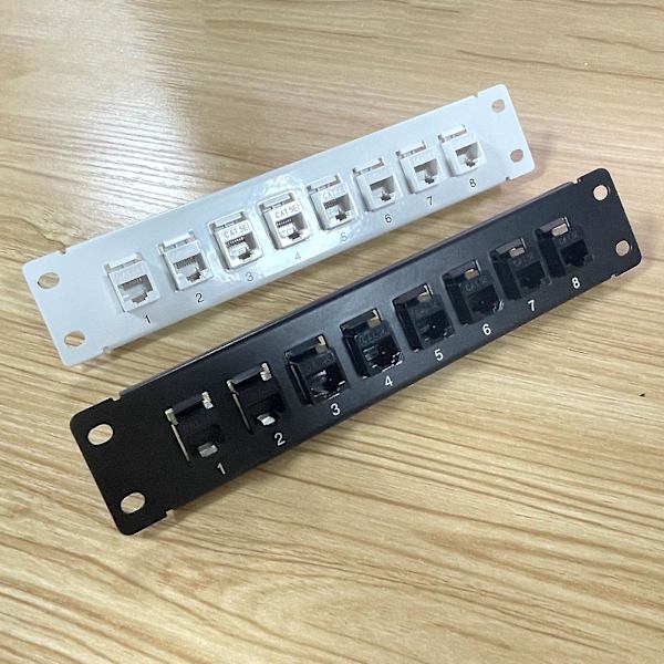 Veggmontert / rackmontert 1u Ethernet Patch Panel Punch Down Block for Cat5e-kabling