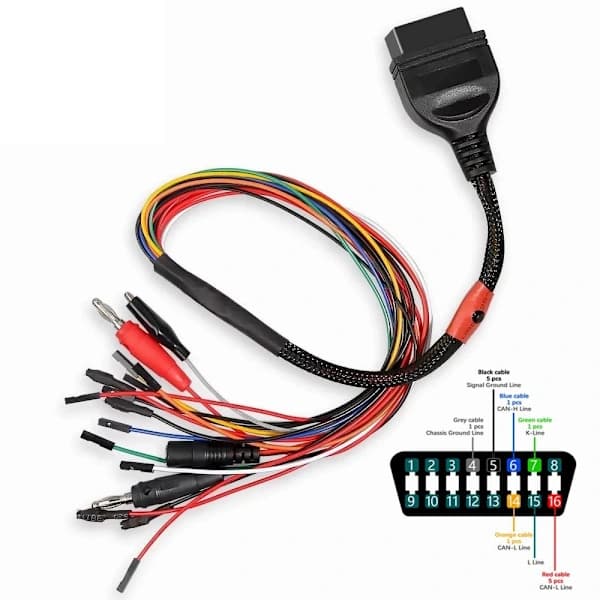 OBD2-stik OBD2-adapter Bildiagnosekabel 1 stk