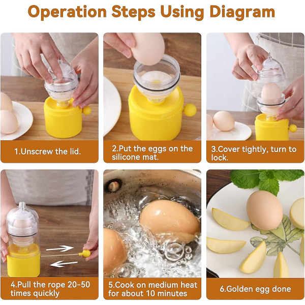 Egg Scrambler, Silikone Manual Egg Shaker Golden Egg Blommen Mixer Køkken Madlavningsværktøj til fremstilling af hårdkogte æg
