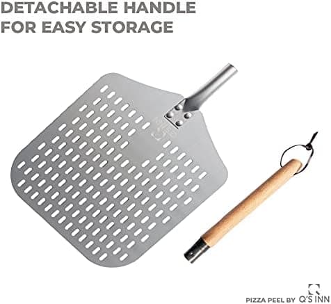 Perforeret pizzaspade, professionel 12 x 14\" aluminiumsklinge
