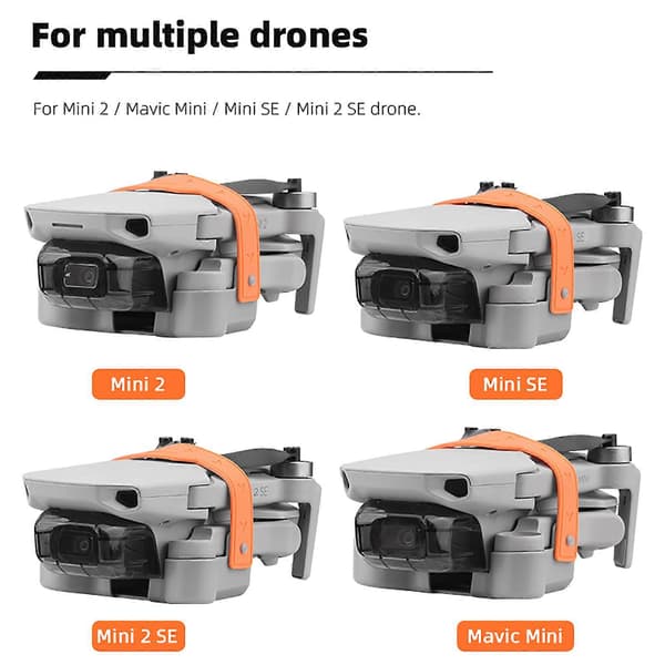 Propelholder Propeller Tie til Mini 2/Mavic Mini/ Mini SE/ Mini 2 SE Bades Fixer Silikonebånd Grå/Orange