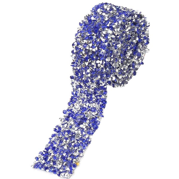 1 meter 30 mm diamantnett rull glitrende krystall-rhinestonebånddekorasjon (mørkeblå)