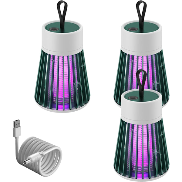 Mozz Guard Hyttysentappaja, 2024 Uuden Sukupolven Kannettava Langaton Hyönteistentappaja, USB-Lataus ja Alhainen Melutaso, Sopii Sisätiloihin, Kotipuutarhaan, Leirintään, P 1.0 Green3PCS