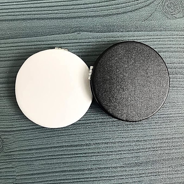1 kappale meikkispeili, 7 cm pyöreä taittuva peili, ammattimainen kaksipuolinen meikkispeili (toinen puoli suurennettu, toinen puoli normaali) Pu-pintainen peili