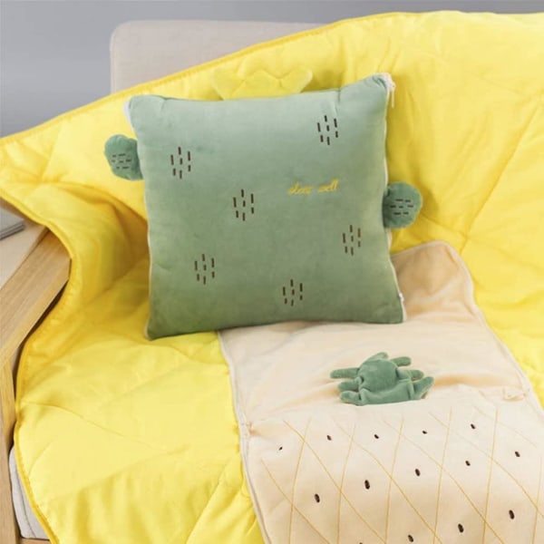 Creative Cushion Blanket 2 i 1 Pute Dyne Multifunksjonell Pute Teppe Ryggstøtte Pute Nap Mat Puter