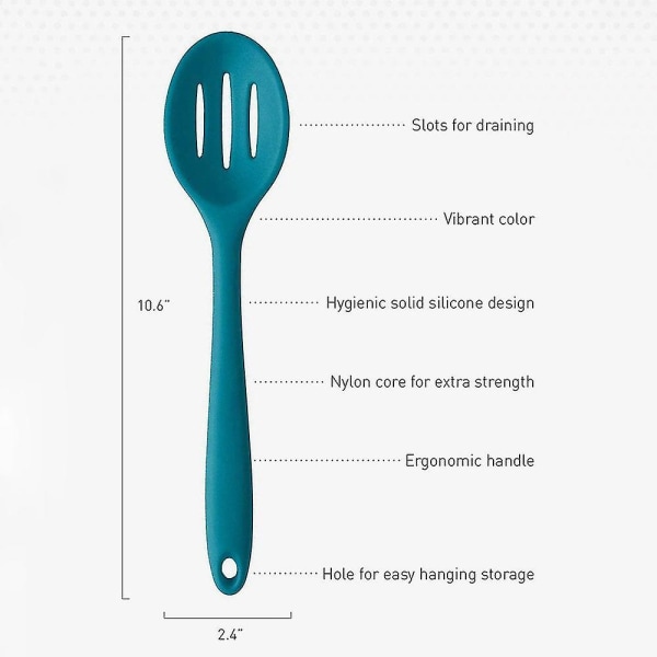 Silicone Slotted Serving Spoon, High Heat Resistant To 480f