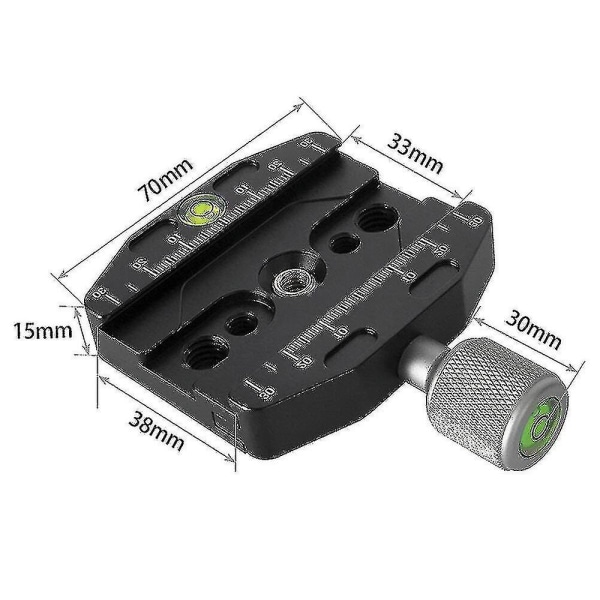 Qr-70n Klemme Hurtigudløsningsplade Til Gitzo Tripod Kuglehoved 1stk-sort