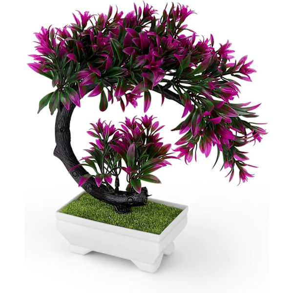 al Bonsai -puu, DEANKEJI Koristeellinen Tekokasvi, Pieni Muovikasvi, Tekokasvit Lievittää Väsymystä Luonnollisesti, Koristeelliset Tekohelmet Purple