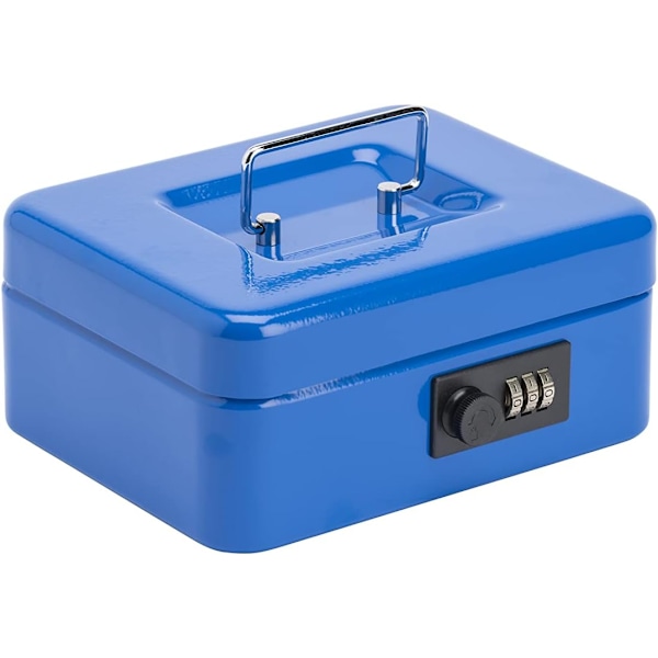 2CBL 8\" yhdistelmälukko kassalaatikko, sininen Blue