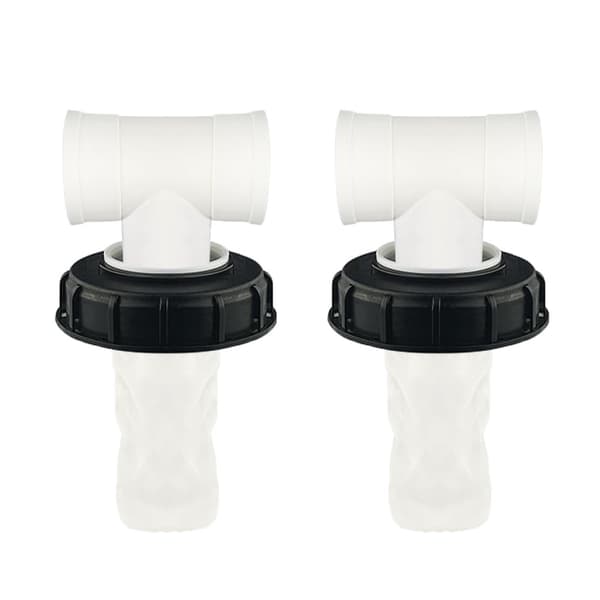 2 stk IBC Tanklokk, 165 mm IBC Tankadapter, med Nylonfilter, Robust IBC Tanklokk Diameter Regnvannsoppsamlingssystem Tilbehør (T-form) T shape