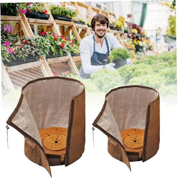 Blomsterpotte Dæk Isolering Frostbeskyttelse Plante Fleece Anti-Frys Potte Dæk Vinter UV-Sikker Plantebeskyttelsespose Style1
