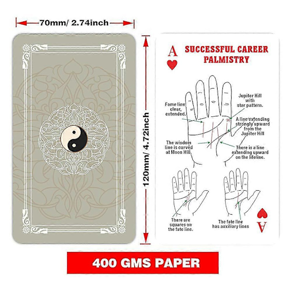 Håndlæsning Fortune Telling Spillekort Unik Oracle Deck til Selvopdagelse til Spil