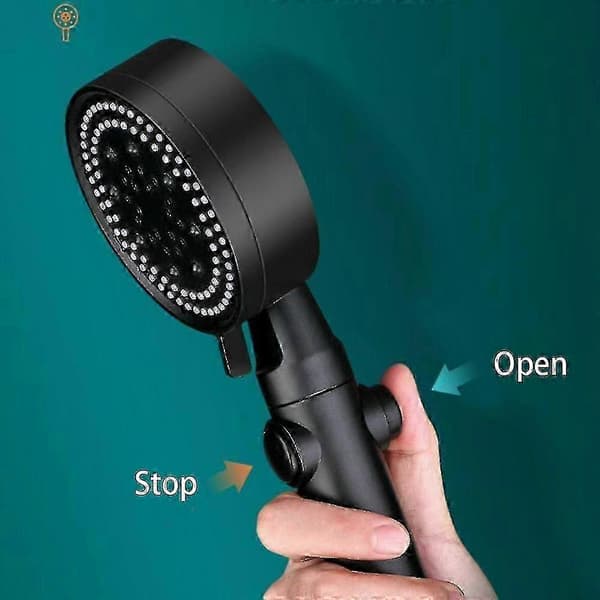 Dusjhode 5 moduser Stor Universal Krom Bad Høytrykk Vannbesparende Hoder - SNNGV