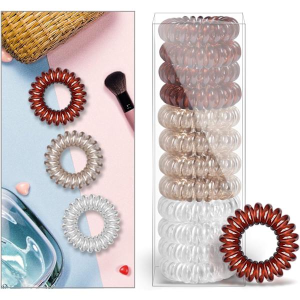Hiuslenkit, 12 kpl muoviset hiuskiharakuminauhat, spiraaliponinhännän pidike puhelinkaapelin bobbles-nauhasarja naisille ja tytöille hiusasusteet multicolor