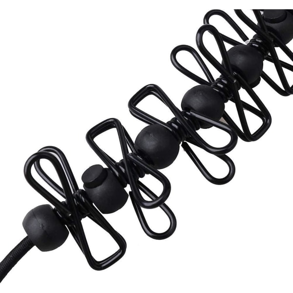 1 Pack Bärbar Klädstreck, Elastisk Klädstreck Resor Tvättsnöre Justerbar Retraktil Lufttorkare Vindtät Rep Klädstreck Med 12 Trådklämmor För Ca