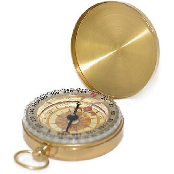 Fine kobber kompass G50 utsøkt kompass lommeur multifunksjon utendørs liten gave med lysende