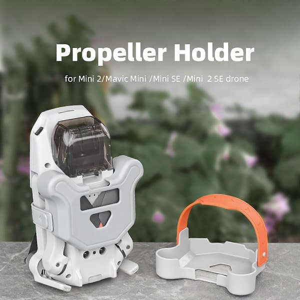 Propelholder Propeller Tie til Mini 2/Mavic Mini/ Mini SE/ Mini 2 SE Bades Fixer Silikonebånd Grå/Orange