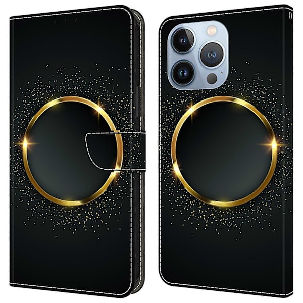 Skyddande plånboksfodral i läder för iPhone 14 Pro Max