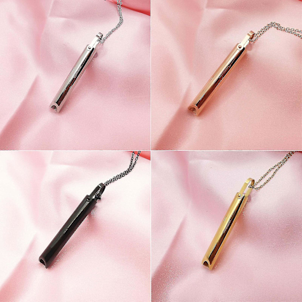 Meditationshalsband för andning, mindfulness-enhet för stresslindring, svart