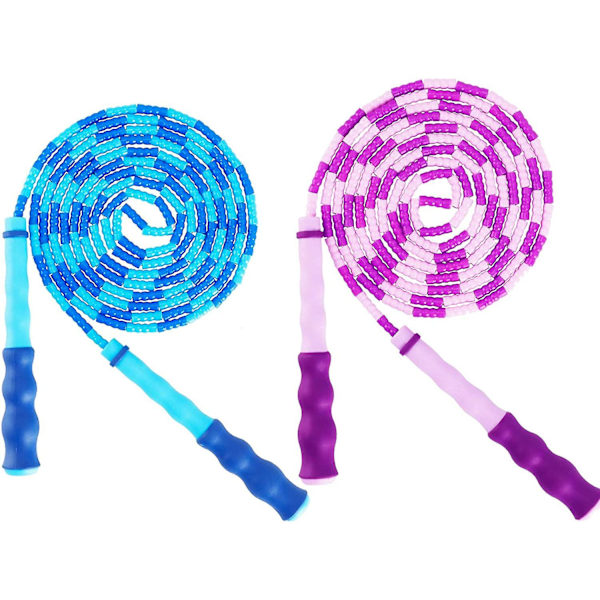 2 stk. hoppetov med bløde perler - Tangle-free til at holde sig i form, træning, træning osv. - 9 fod