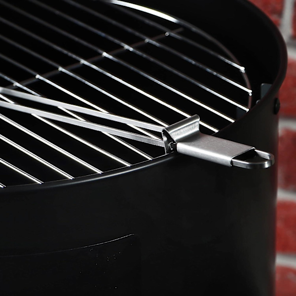 6x Premium Grillspyd med Håndtak, 430 Rustfritt Stål Dobbel Grillspyd, Kebabspyd med Dobbel Tinn (06x Dobbel Spyd med Skyver)